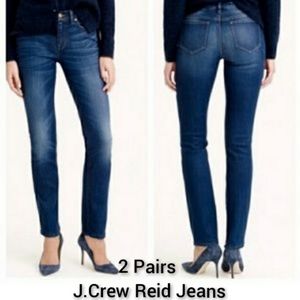 J.Crew Reid Jeans 2 Pairs Slim Straight Size 30
